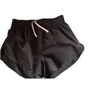 ASICS Women's Running Shorts Black With Liner Extra Small Pink Drawstring Sports
